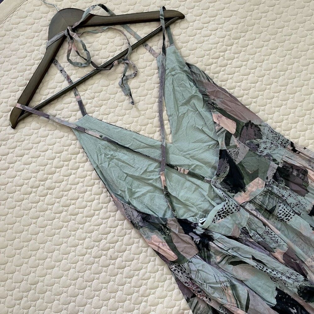 $653 NWOT Iro Mauge Tiered Cotton Floral Print Long Maxi Dress Size 40 - Picture 7 of 11